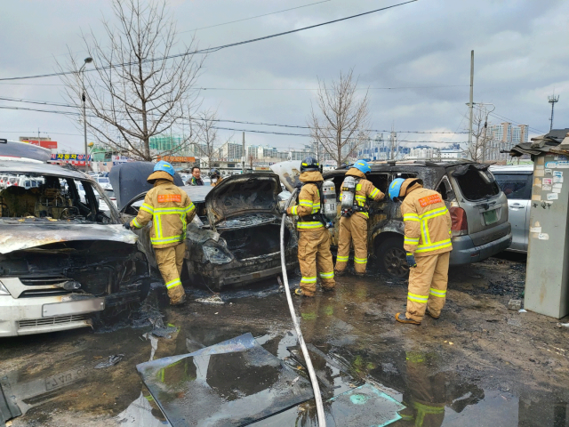 차량화재. 대구소방안전본부 제공