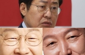 홍준표, 이재명, 윤석열. 연합뉴스