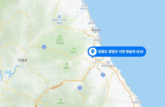 강원도 양양군 서면 장승리 산 19. 네이버 지도