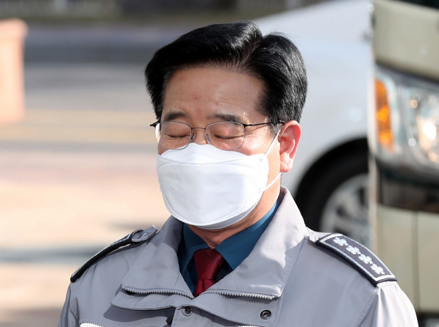 김창룡 경찰청장이 25일 오후 인천시 남동구 논현경찰서 앞에서 