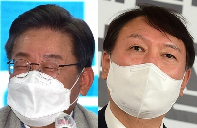 이재명, 윤석열. 연합뉴스