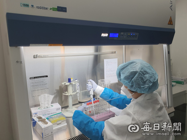 경산시보건소가 코로나19 진단검사를 자체 실시할 수 있는 인프라를 구축하고 검사를 실시하고 있다. 경산시 제공