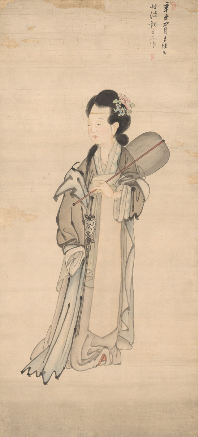 종이에 담채, 121.8×55.7㎝, 국립중앙박물관 소장