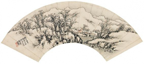 비단에 담채, 13.5×44.3㎝, 개인 소장