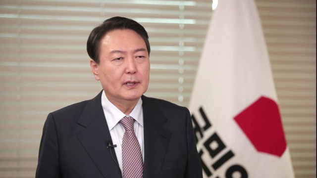 국민의힘 윤석열 대선후보가 신년사를 하고 있다. 연합뉴스