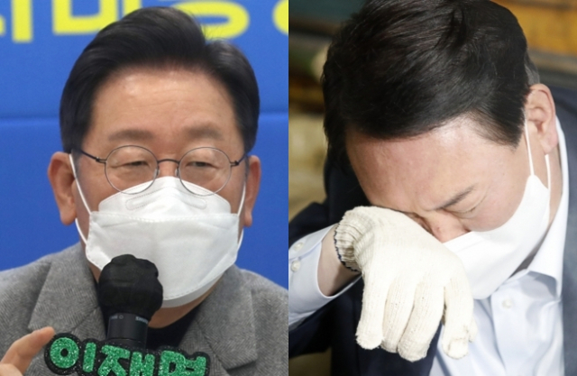 이재명, 윤석열. 연합뉴스
