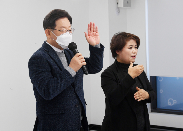 더불어민주당 이재명 대선 후보가 2일 서울 마포구 소재 더불어민주당 미래당사 