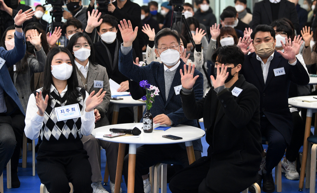더불어민주당 이재명 대선 후보가 2일 서울 마포구 소재 더불어민주당 미래당사 