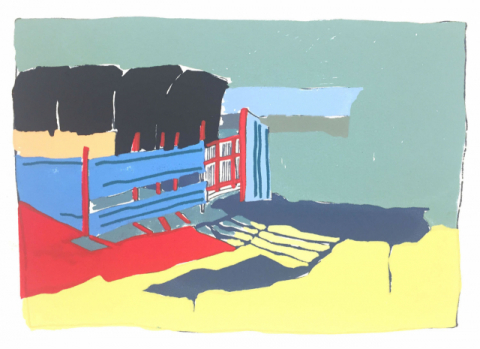 정진경, 그저 그렇게 있다, 2019, Silkscreen, 16x25cm.