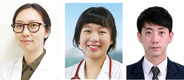 왼쪽부터 문정은 교수, 이미선 전임의, 은정관 전공의. 칠곡경북대학교병원 제공