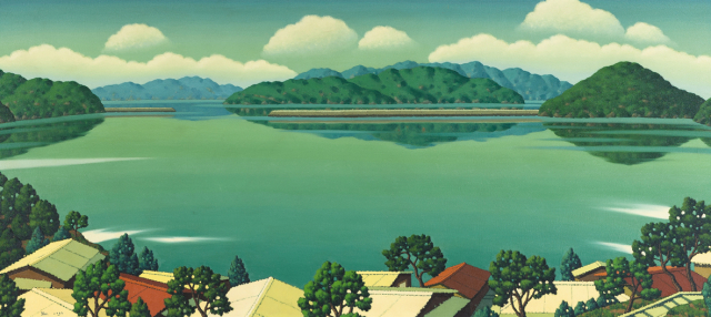 노태웅, 남해에서, 1995, 캔버스에 유채, 130×290cm.