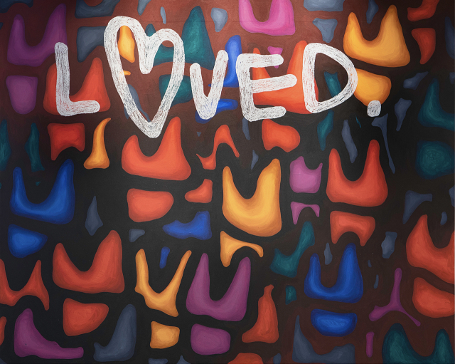 Feeling of love, Oil on panel, 162x130cm, 2021.