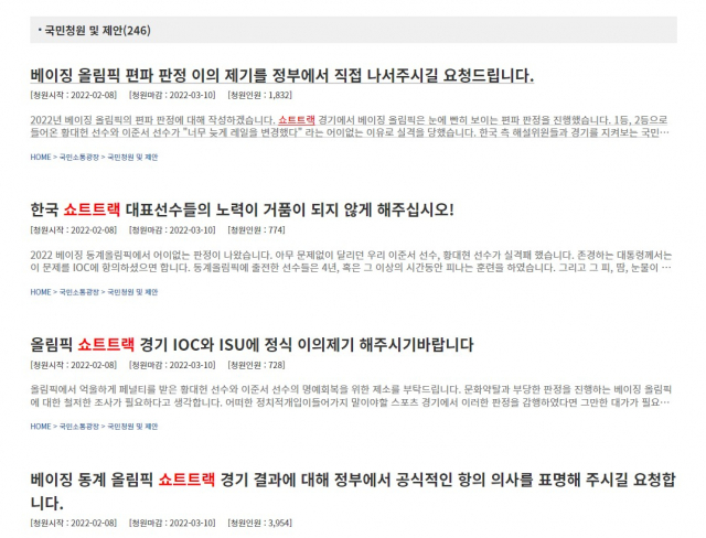 청와대 국민청원 홈페이지 갈무리