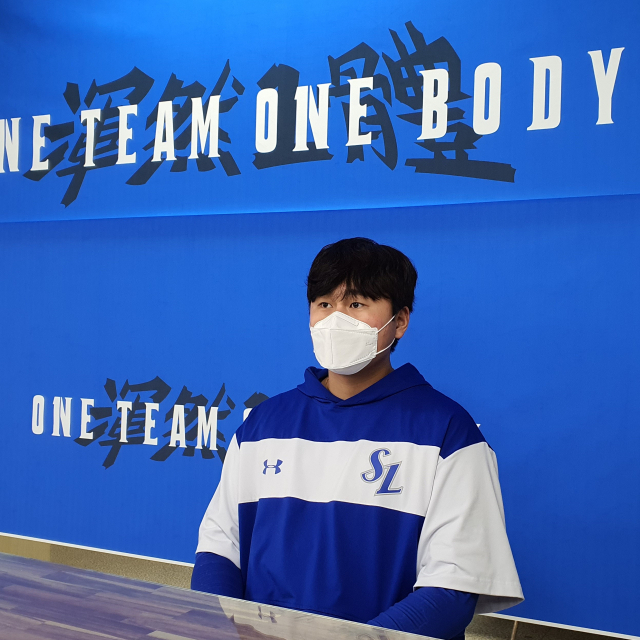 삼성라이온즈 좌완 이승현이 스프링캠프 훈련 각오를 전하고 있다. 김우정 기자