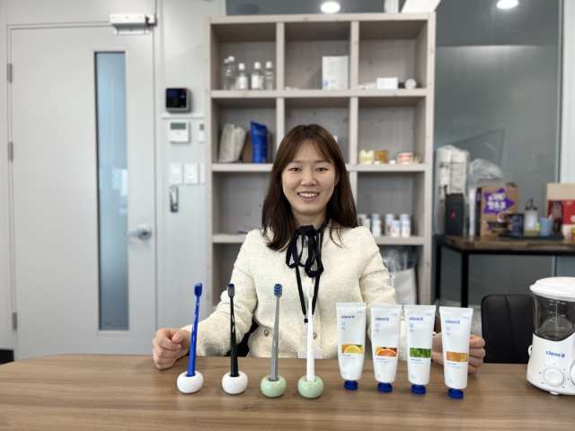 구강용품을 구독하면 주기적으로 배송해주는 구독경제 서비스를 만든 김소진(27) 클린디 대표. 이수현 인턴기자