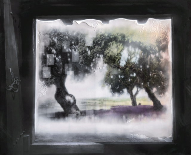 곽호철, 몽유풍경화_성주성밖숲, 2022, 130×160cm, 캔버스+kwakart기법