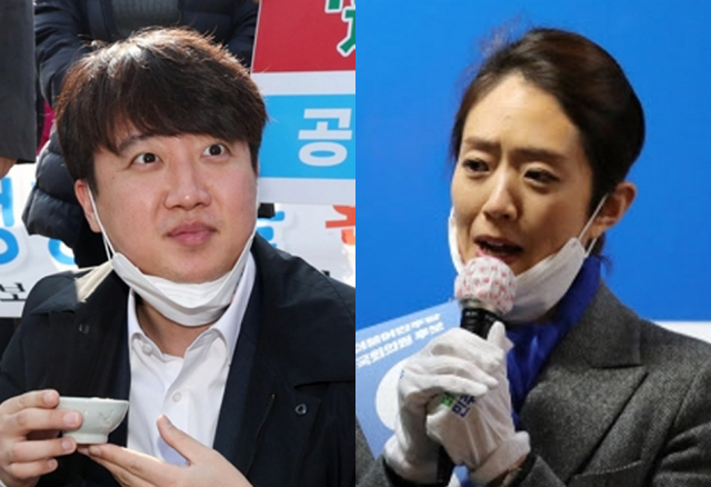 이준석 국민의힘 대표(왼쪽), 고민정 더불어민주당 의원. 연합뉴스