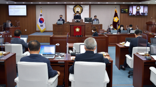 경남 합천군의회 제260회 임시회 모습. 합천군의회 제공