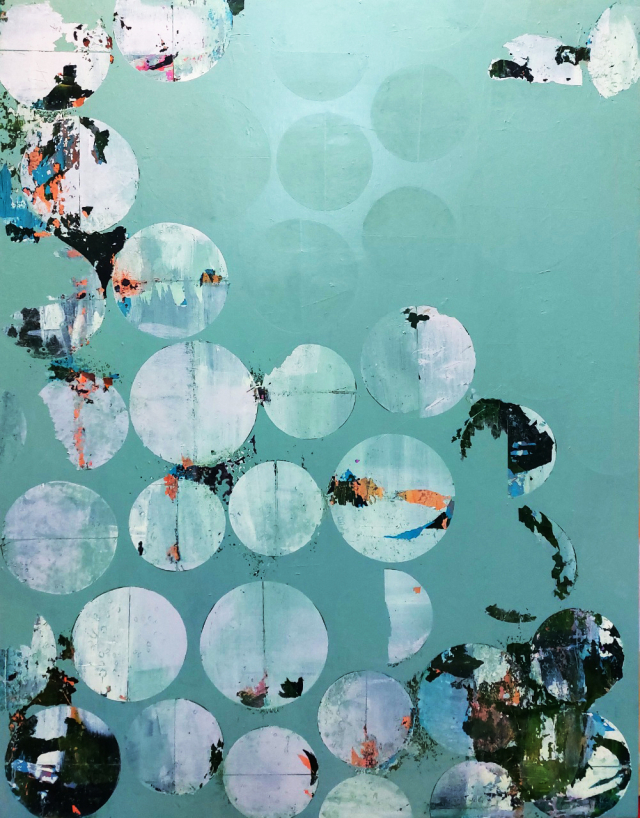 moon time, 116.8*91cm, acrylic on korean paper, 2022.