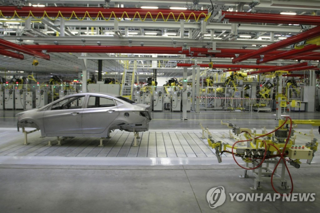 현대자동차 러시아 상트페테르부르크 공장. 연합뉴스