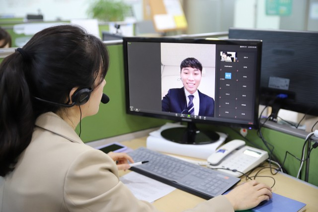 대구대의 비대면 취업 컨설팅 장면. 대구대 제공