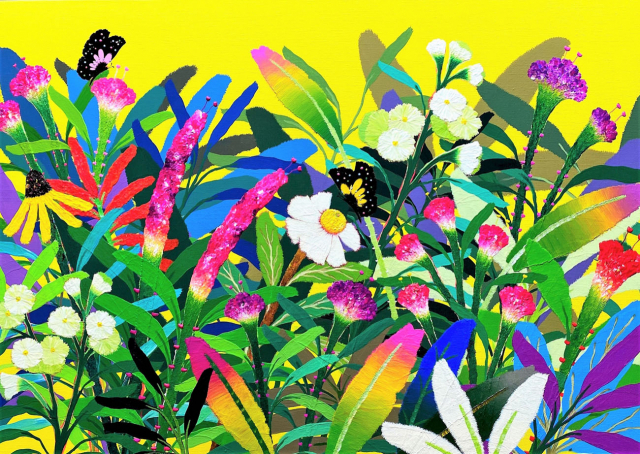 강주영, 香氣-떠다니기, acrylic on canvas, 2021, 92.0x73.0cm.