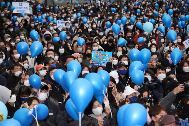 4일 서울시 광진구 어린이대공원 후문에서 열린 더불어민주당 이재명 대선후보의