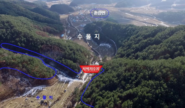 서벽지구 다목적 농촌 용수 개발 사업장 위치도. 봉화군 제공