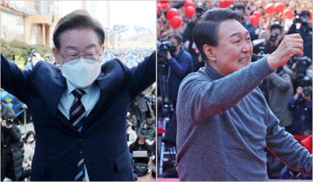 더불어민주당 이재명 대선후보가 8일 인천 서구 롯데마트 청라점 앞에서 열린 