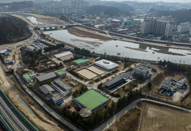 영주시 가흥정수장 모습(드론 촬영). 영주시 제공