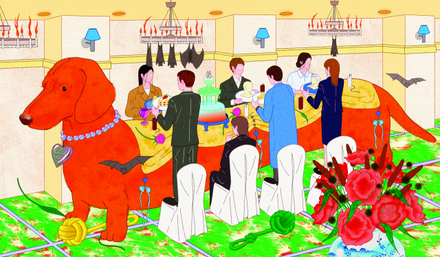 김라온, Weird Wedding, 2021, giclee print, 80x150cm.