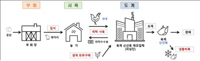 육계 신선육 생산 과정. 공정위 제공