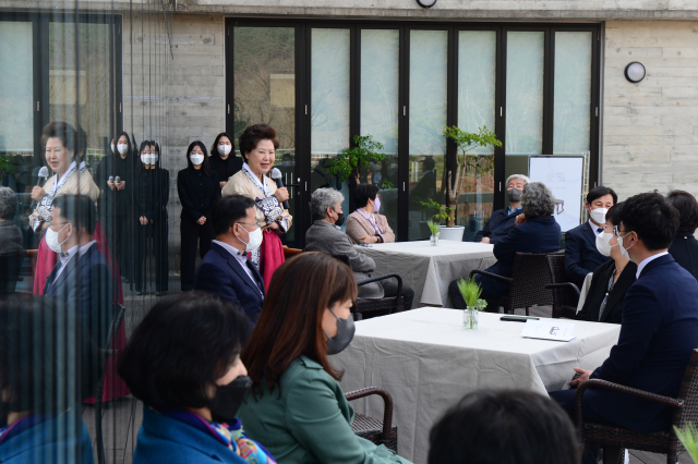 대구보건대 남성희 총장이 16일 경남 밀양 보현박물관에서