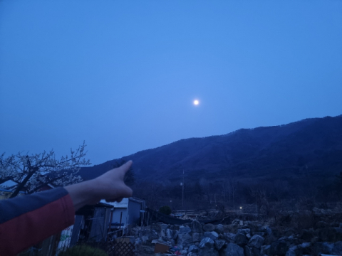 대구 가창면 오리 주민 A(56) 씨가 산불로 훼손된 자신의 산을 가리키고 있다. 임재환 기자