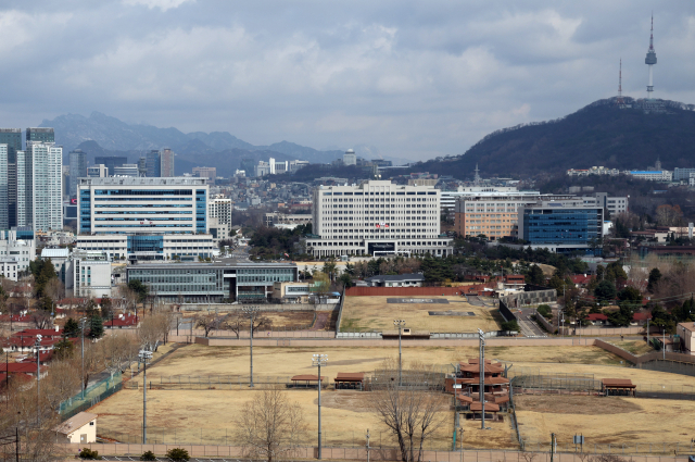 20일 국방부 청사 모습. 이날 윤석열 대통령 당선인은 청와대 집무실을 용산 국방부로 이전한다고 발표했다. 국방부는 합참청사로 옮긴다. 연합뉴스