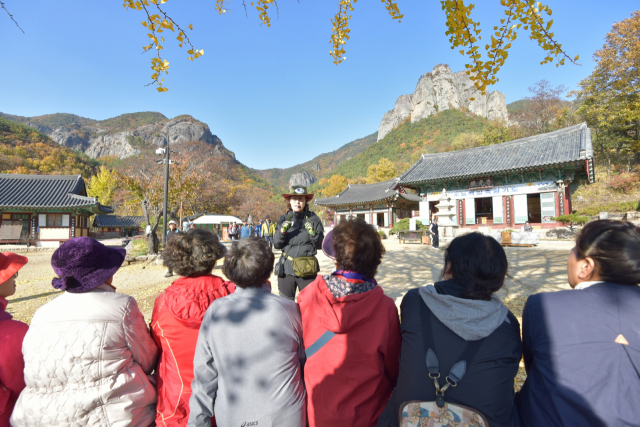 경북 청송군은 국제슬로시티, 유네스코 세계지질공원 등 자연·생태 분야에 전문 해설사를 두고 관광 산업 발전에 노력하고 있다. 청송군 제공