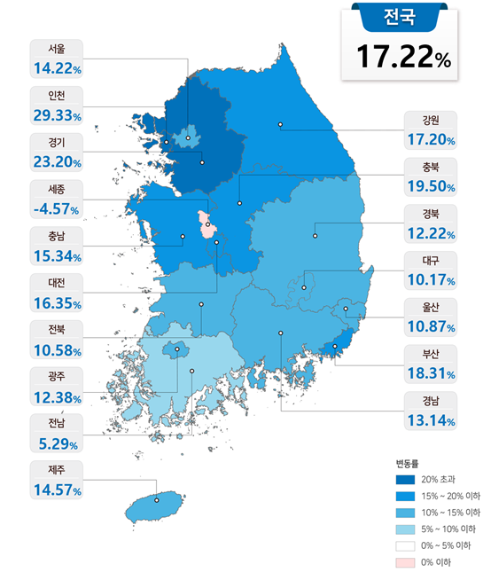 2022년도 공동주택 공시가격(안). 국토부 제공.