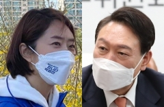 고민정, 윤석열. 고민정 의원 페이스북, 연합뉴스