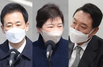 유영하 변호사, 박근혜 전 대통령, 윤석열 대통령 당선인. 연합뉴스