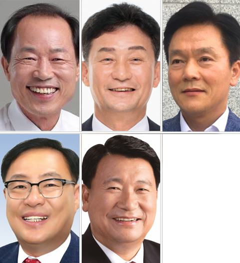 (시계방향) 류한국, 김종도, 김진상, 서중현, 김대현 順