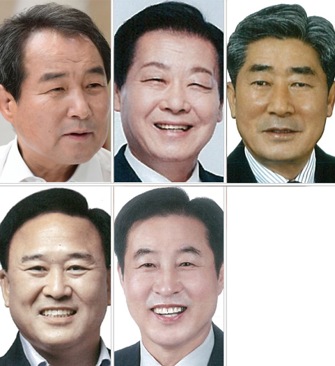 (시계방향) 김충섭, 김응규, 나기보, 이선명, 이창재順