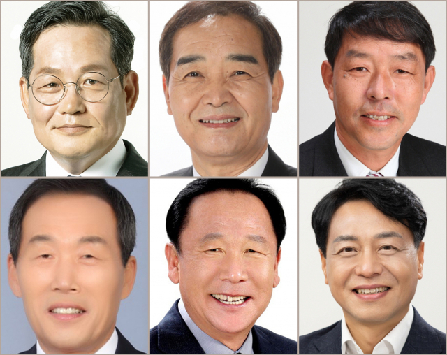 (시계방향으로) 김남수, 김동룡, 김제일, 최기영, 박현국, 김희문