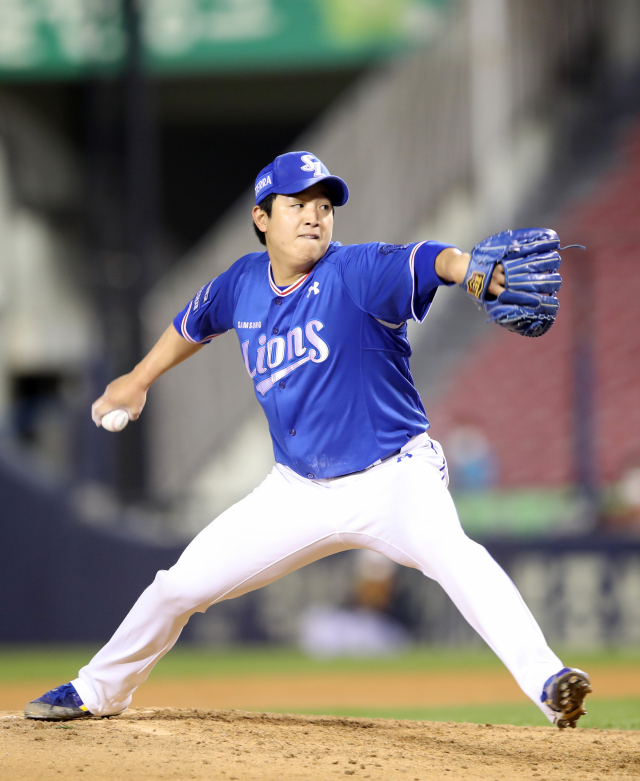 6일 서울 잠실야구장에서 열린 2022 KBO리그 두산베어스와의 원정경기에 선발 등판한 삼성라이온즈 양창섭. 삼성라이온즈 제공