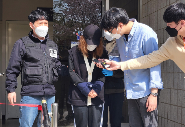 생활고를 이유로 초등학생 아들 2명을 살해한 혐의를 받는 모친 A(40)씨가 9일 오후 서울 양천구 남부지법에서 열린 영장실질심사에 출석한 뒤 나오고 있다. 연합뉴스