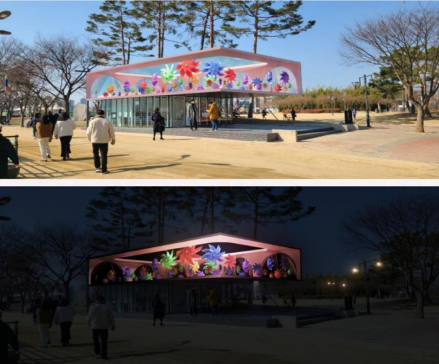 오는 10월쯤 완공 예정인 대구 수성구 수성못 미디어아트 조성안. 대구시 제공