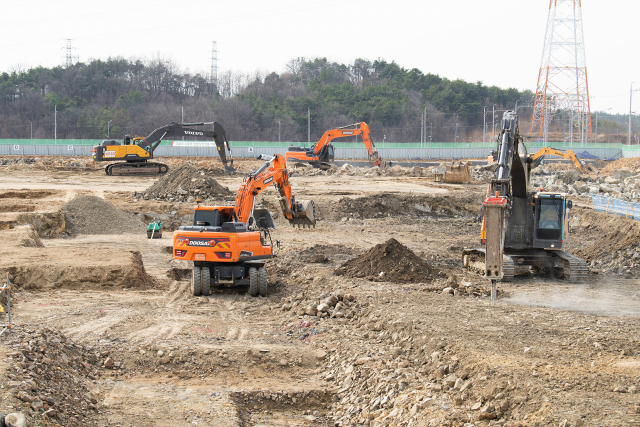 LG BCM 양극재 공장 건설 공사가 한창이다. 경북도 제공