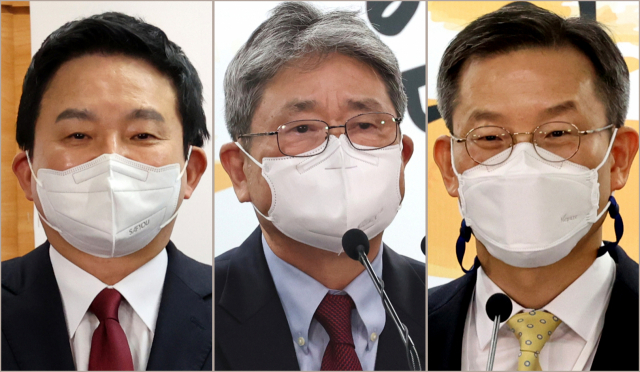 (왼쪽부터) 원희룡 국토부 장관 후보자, 박보균 문체부 장관 후보자, 이종호 과학기술정통부 장관 후보자. 연합뉴스