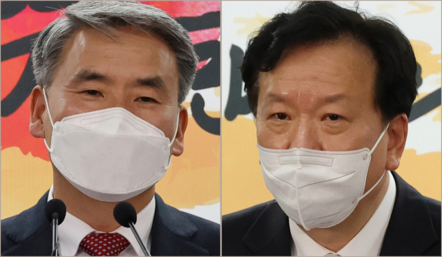 (왼쪽부터) 이종섭 국방부 장관 후보자, 정호영 보건복지부 장관 후보자. 연합뉴스