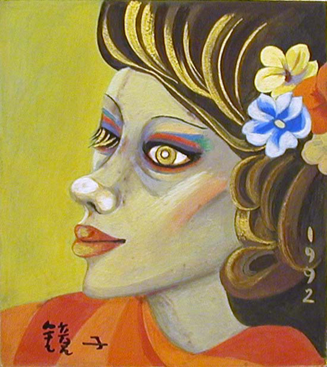 천경자 작, 1992,13x12cm.