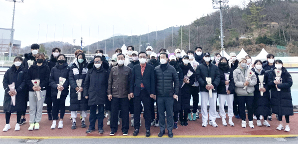 대한롤러스포츠연맹 인라인 스피드 국가대표 상비군 선수단. 대구시체육회 제공
